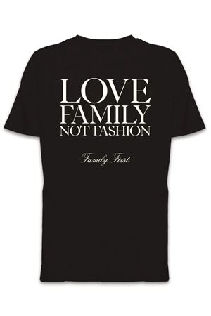 Black cotton T-shirt FAMILY FIRST | TF2410BLACK